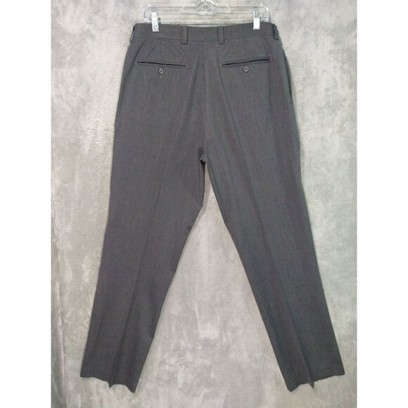 J Crew Dress Pants Mens 34x32 Gray Wool Blend Classic Fit Stretch Preppy - Picture 2 of 11